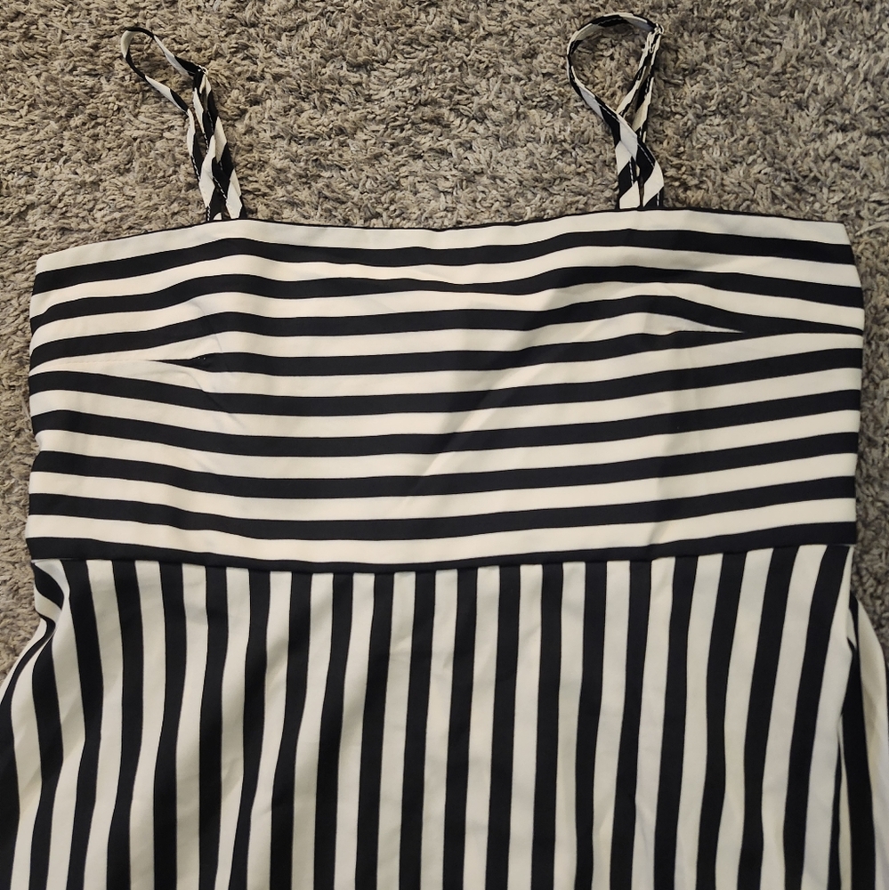 Cupshe Subtle Lines Striped Maxi Dress - Medium - Black And Beige